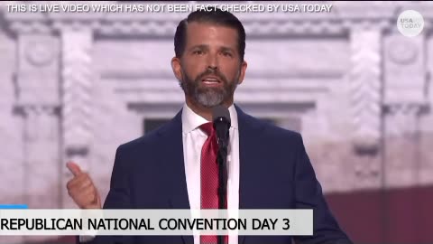 Don jr speak at rnc national convention later Trump 7/20/24