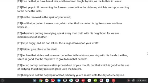Ephesians 4 Scripture Reading from Son of Man's Homestead