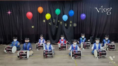 kids KoreanTraditional Music Folk Performance Musical Instrument Incheon you Kyung Won Montessori