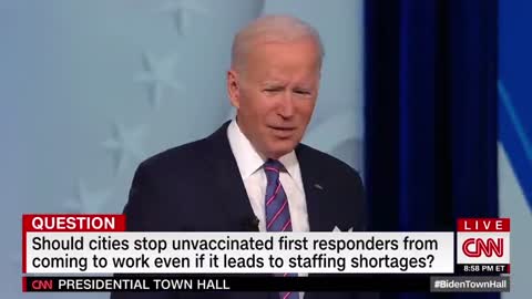 Biden claims that Colin Powell "clearly would have been gone earlier had he not gotten the vaccine."