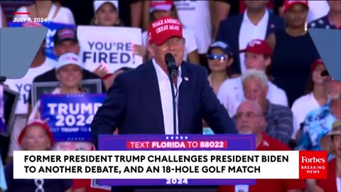 Trump Makes Attendees Laugh Doing Impression Of Biden's Golf Swing When Issuing $1 Million Challenge