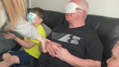 Pup Involved in Blindfold Prank