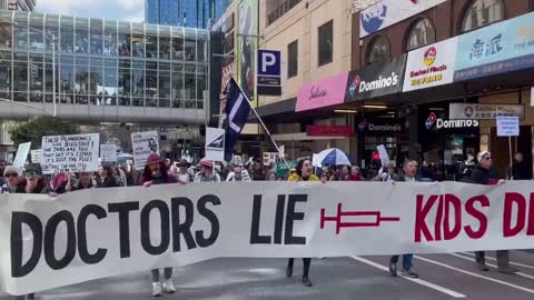"Doctors Lie, Children Die!" - Protest in Melbourne, Australia