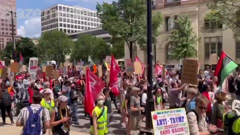 Deluded lefties march in Milwaukee WI, have absolutely no idea what is really going on in the world