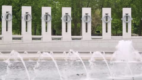 President Trump and First Lady Melania Trump Visit the World War II Memorial