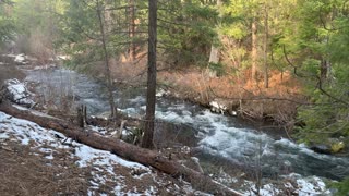Overlooking the Beautiful Winding Whychus Creek in Winter – Central Oregon