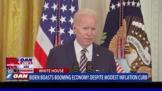 Biden boasts booming economy despite modest inflation curb