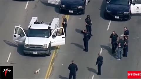 Police chase in Los Angeles ended with the death of the driver !!! Crazy driver !!!
