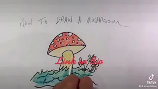 How to Draw a Mushroom Easy Tutorial