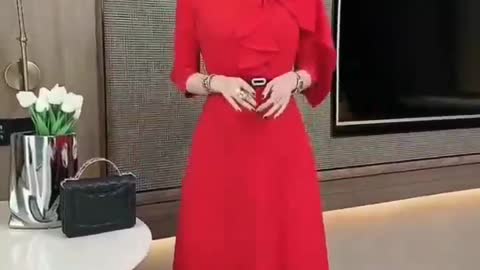 elegant red dress, love it