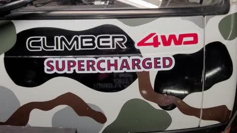 Supercharged vinyl decals complete on Mini