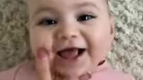 Cute Baby doing funny thing