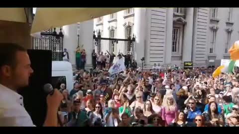 Freedom Rally Dublin, Ireland 7-24-21: Protests Against Vaccine Passports