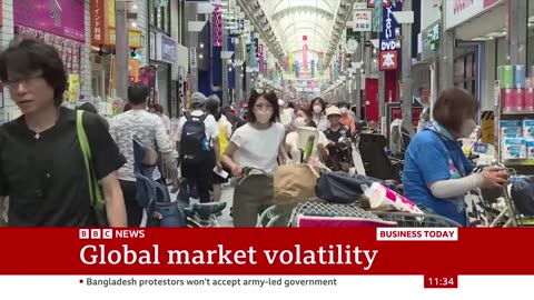 Japan stocks rebound but global markets jittery after share price fall | BBC News