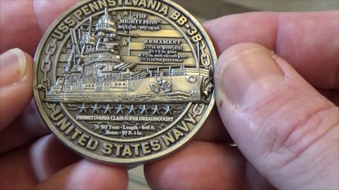 US Navy USS Pennsylvania Battleships Of Pearl Harbor Collectible Coin