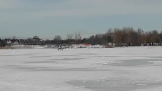 Ski Plane Taking Off