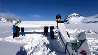 Plane recovered from snow-capped mountain in Argentina