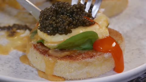 The Ultimate Eggs Benedict Experience: Indulging in Caviar on Toast