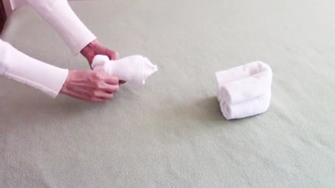 Towel Folding - How to make towel animal dog |Towel origami | Towel art | Bed towel decoration