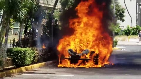 BMW Car Burning