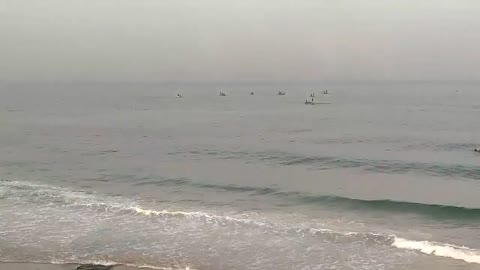 Fishermen are racing for fishing grounds near the border between Egypt and the Gaza Strip