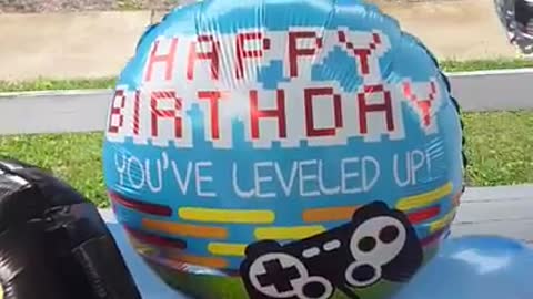 Gaming Birthday Balloon Marquee