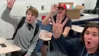 A stupid student in a funny clip