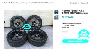 ALLOMOTEUR.COM - 4 jantes + pneus ALFA ROMEO STELVIO 20 pouces