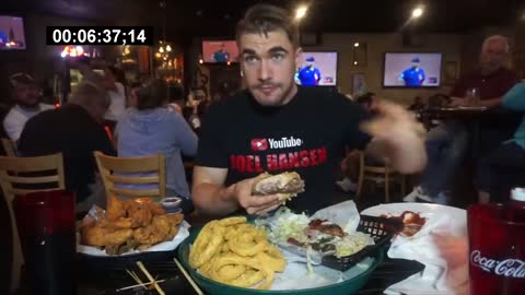 GIANT BURGER CHALLENGE IN NEW ORLEANS! Undefeated Food Challenge Man Vs Food