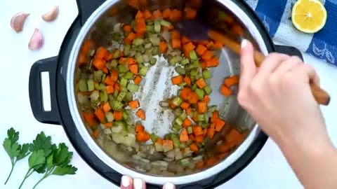 Instant Pot Lemon Chicken Orzo Soup