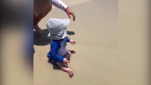 Babies On The Beach - Funny Moments