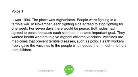 Immunizations Making Peace | practice English with Spotlight