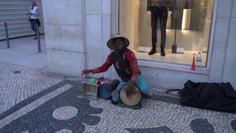 Percussion Street Music Lisbon Portugal 2015.