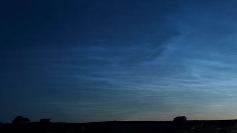 Rare NLC over southeast Wyoming