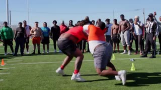 The strong football players ever went at it!(OL vs DL1 on1's For $10k