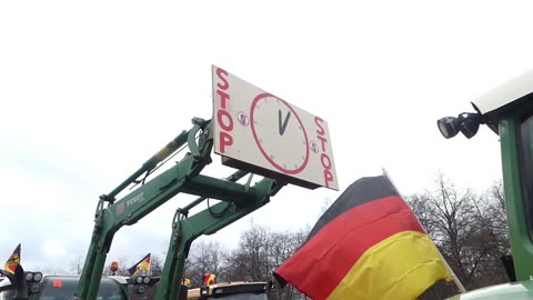 Traktoren Bauern Demo Berlin 15 Januar 2024 Brandenburger Tor