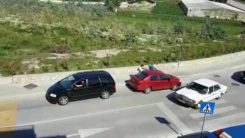 Car Attempts To Tow Van And It Doesn't Go Exactly As Planned