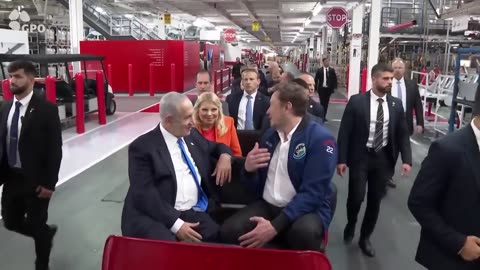 Elon Musk gave Netanyahu a tour of Tesla Yesterday