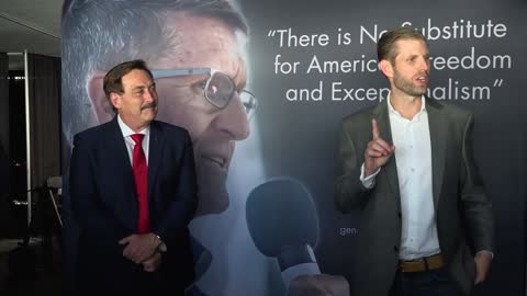 Eric Trump, Gen Flynn, and Mike Lindell press conference ReAwaken America Tour 2022