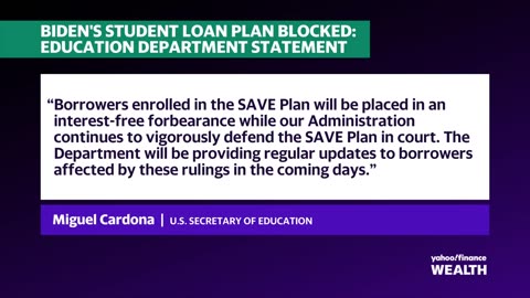 Federal appeals court blocks Biden's student loan plan, SAVE| U.S. NEWS ✅