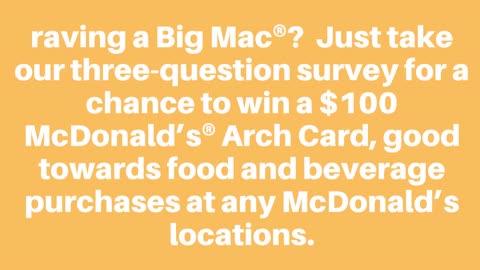 Win a $100 McDonalds or Burger King