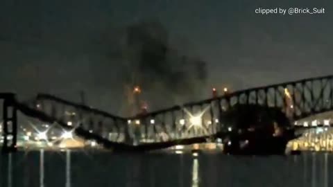 Francis Scott Key Bridge Struck by Cargo Ship