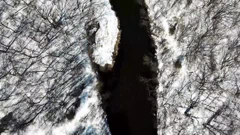 Drone Captured Extravanza footage of black river