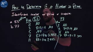 How to Determine if a Number is Prime | Prime or Composite? 83 and 77 | Minute Math