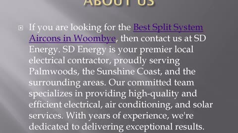 Best Split System Aircons in Woombye