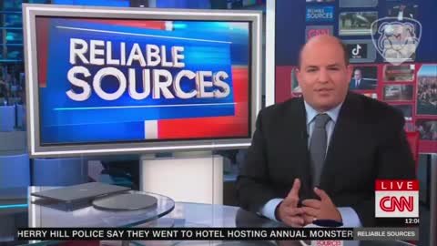 Brian Stelter struggling to hold back tears as he ends his last broadcast