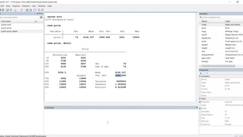 #StataTutorials : How to calculate Mean , Median In #Stata?