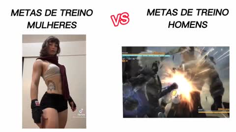 Metas de treino Mulheres VS Metas de treino Homens