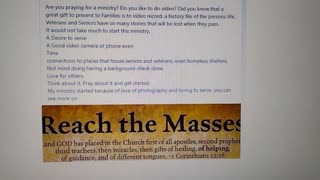 Looking for a Ministry? This is my idea for one!!