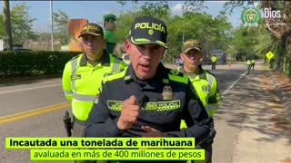 Incautación de una tonelada de marihuana